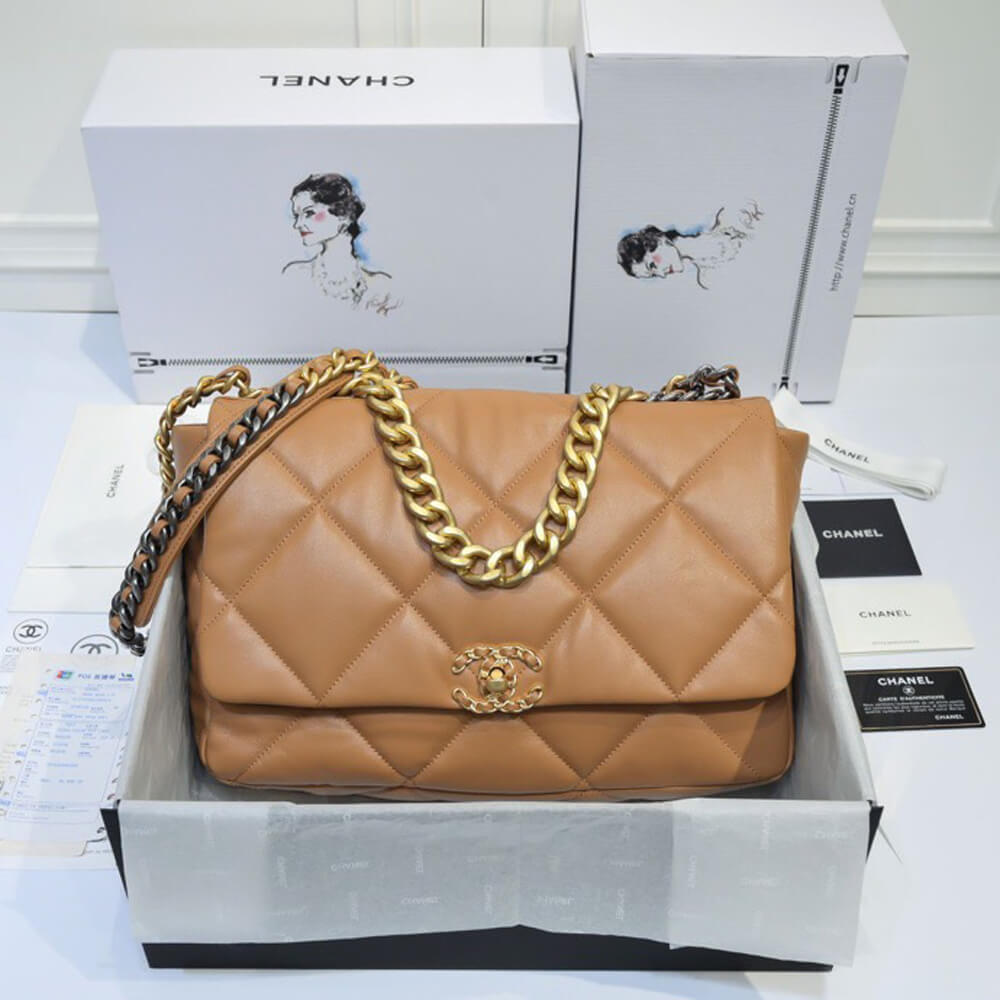 CHANEL 19 MAXI HANDBAG  (high-end grade)