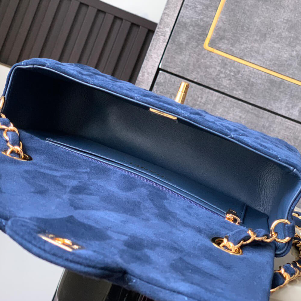 CHANEL SUEDE MINI FLAP BAG(HIGH-END GRADE)